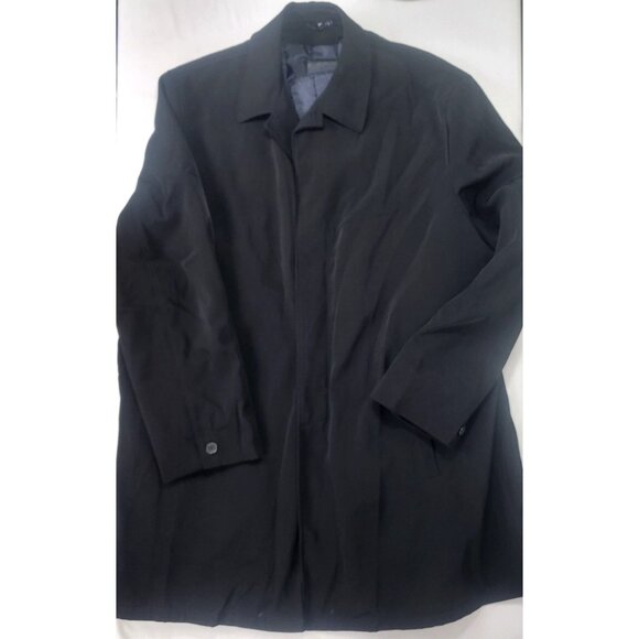 Ralph Lauren Mens Heavy Black Coat Zip Out Lining 2XT ( XXL ) Button Down 44-45"